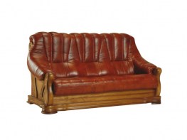 FRYDERYK II trivietė odinė sofa